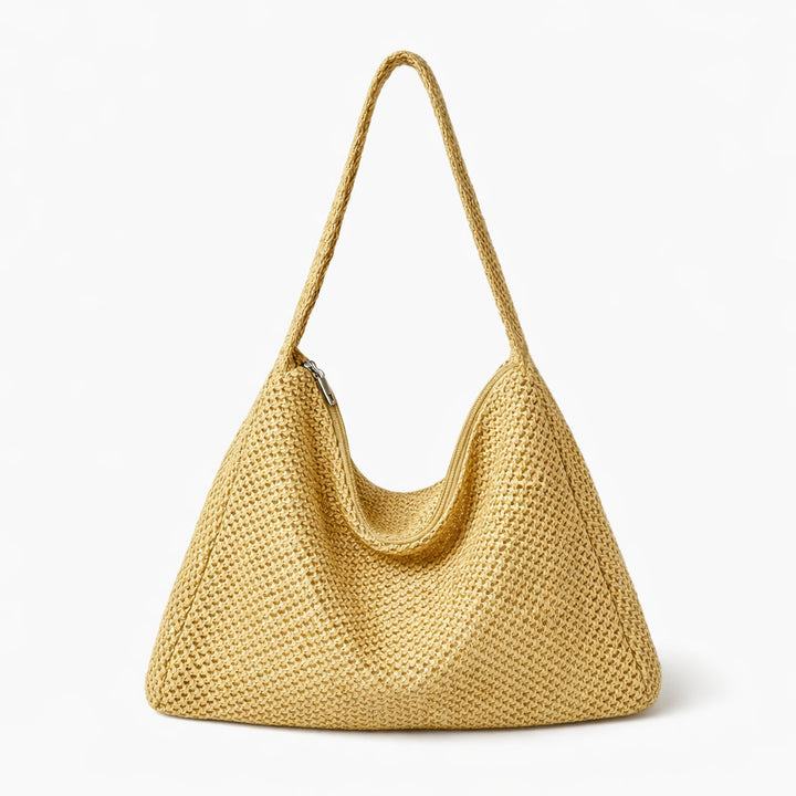 Spacious Handcrafted Knit Shoulder Bag