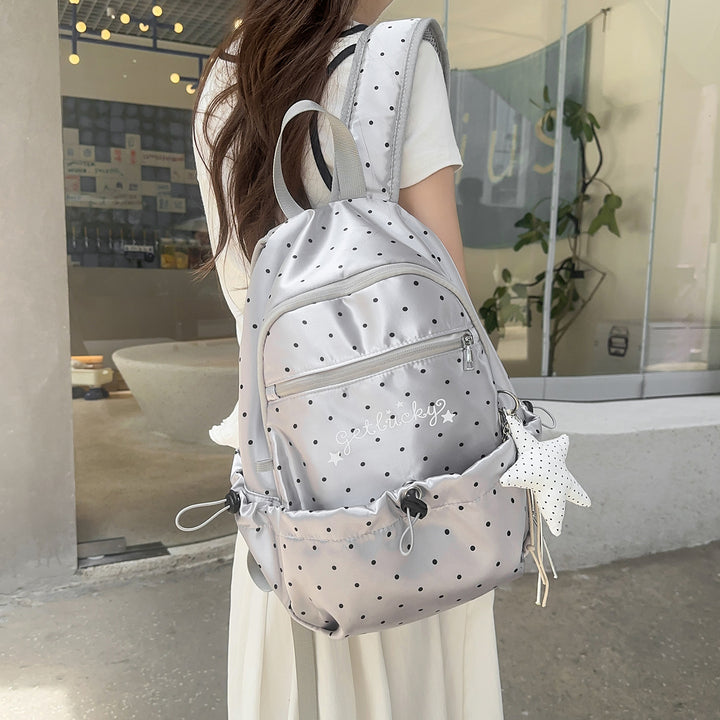Lightweight Polka Dot Patterned Backpack Stornfield