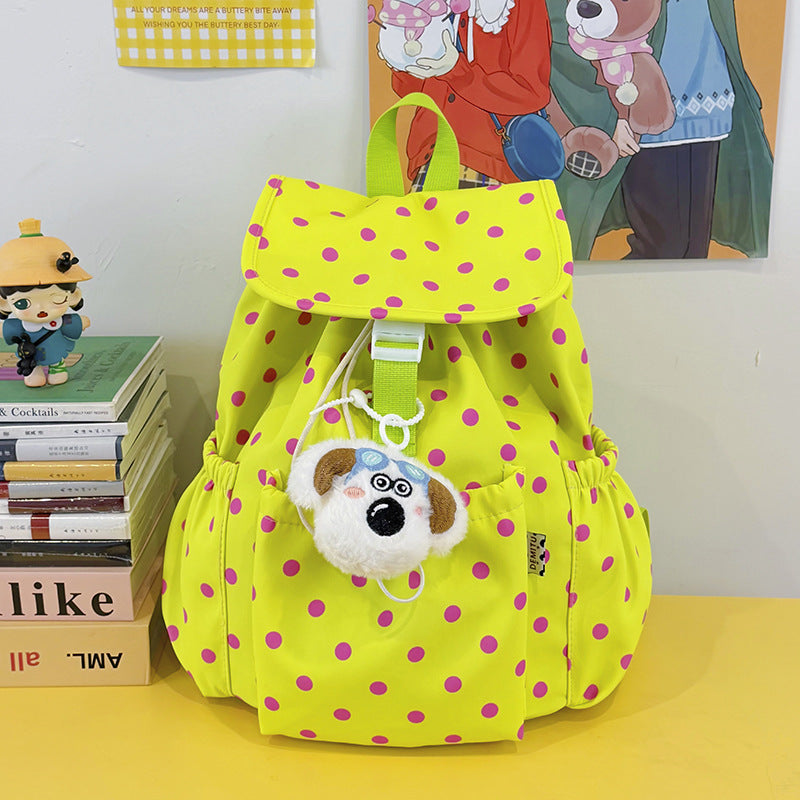 Playful Polka Dot Drawstring Backpack Stornfield