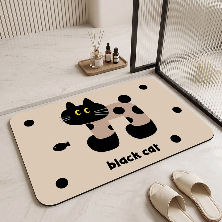 Cartoon-Themed Plush Bath Mat