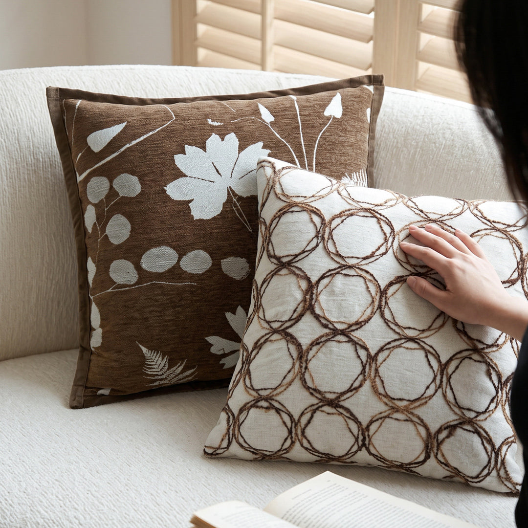 Stylish and comfy decorative pillow with multi-layered texture