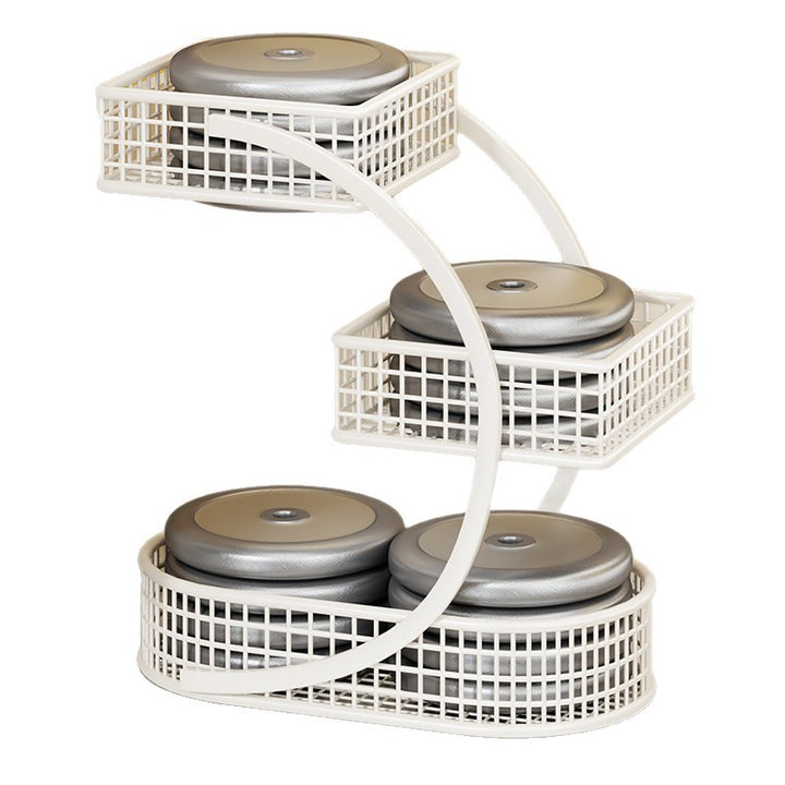 Three-Tier Curved Metal Mesh Countertop Fruit and Produce Storage Stand