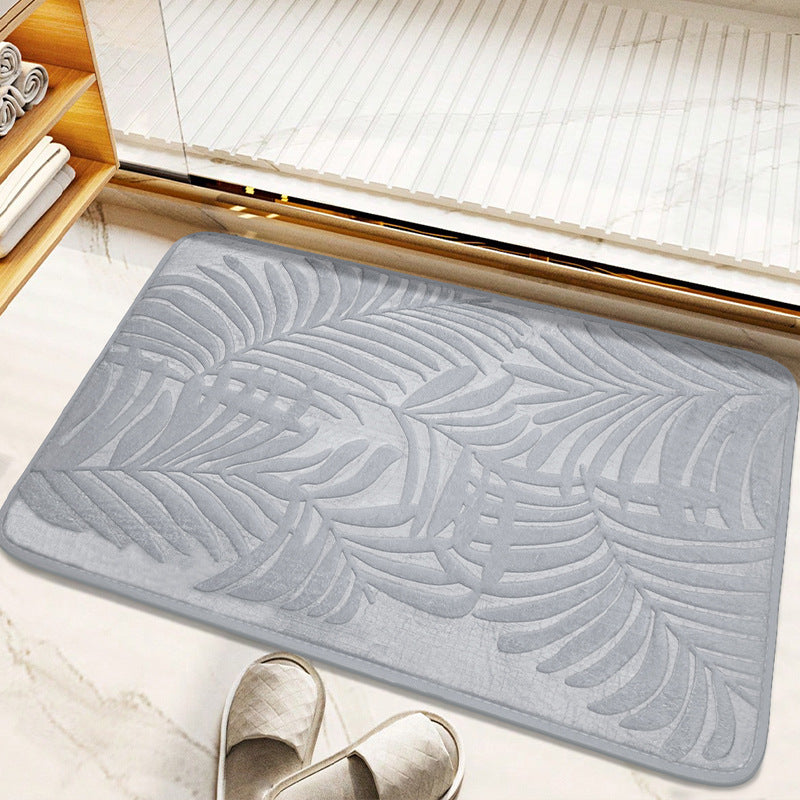 Tropical Leaf Design Bath Mat