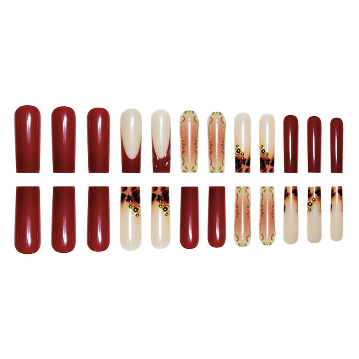 Artistic Long Press-On Nail Extensions Stornfield