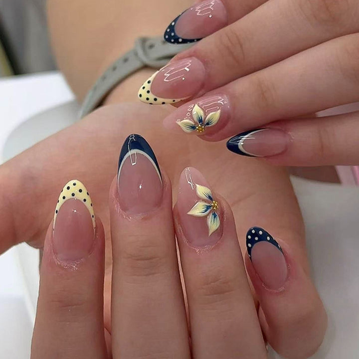 Artistic Floral Acrylic Nail Design Stornfield