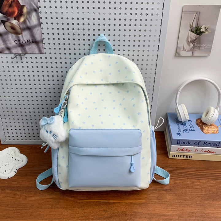 Everyday backpack with playful star design and additional front pocket Stornfield