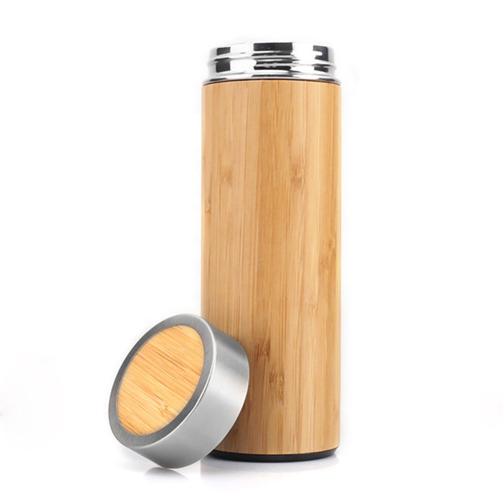 Ladies elegant insulated drinking bottle made of bamboo with double wall Stornfield