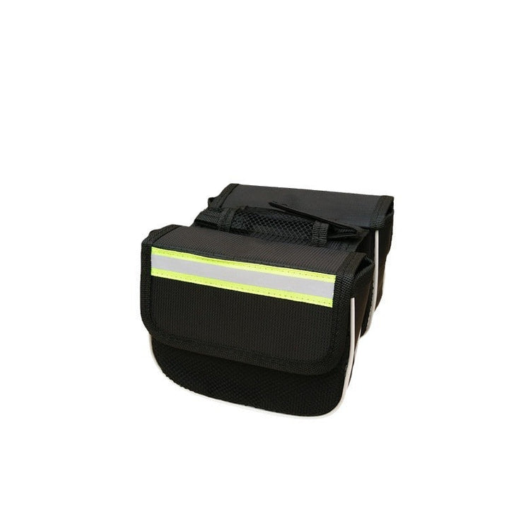double pannier saddlebag with reflective safety strip and top handle Stornfield
