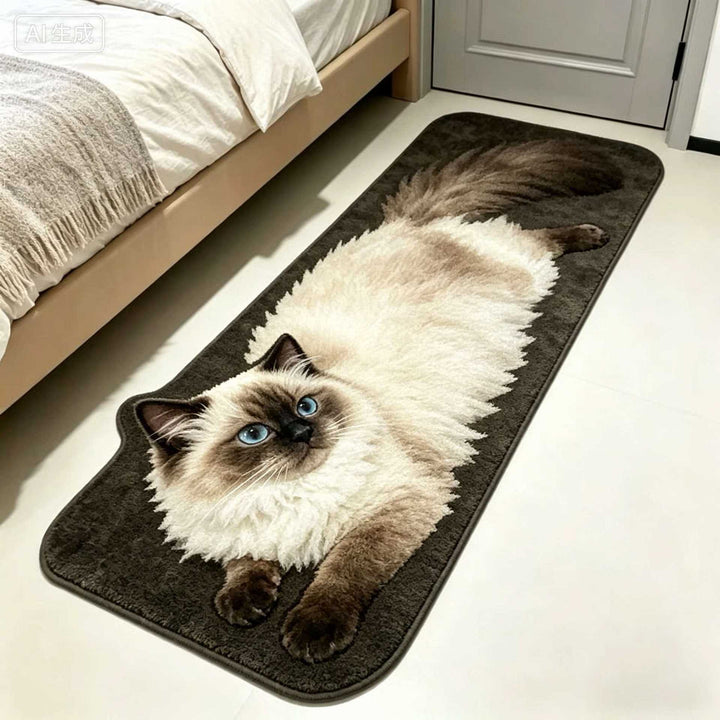 Cat-Themed Decorative Runner Mat