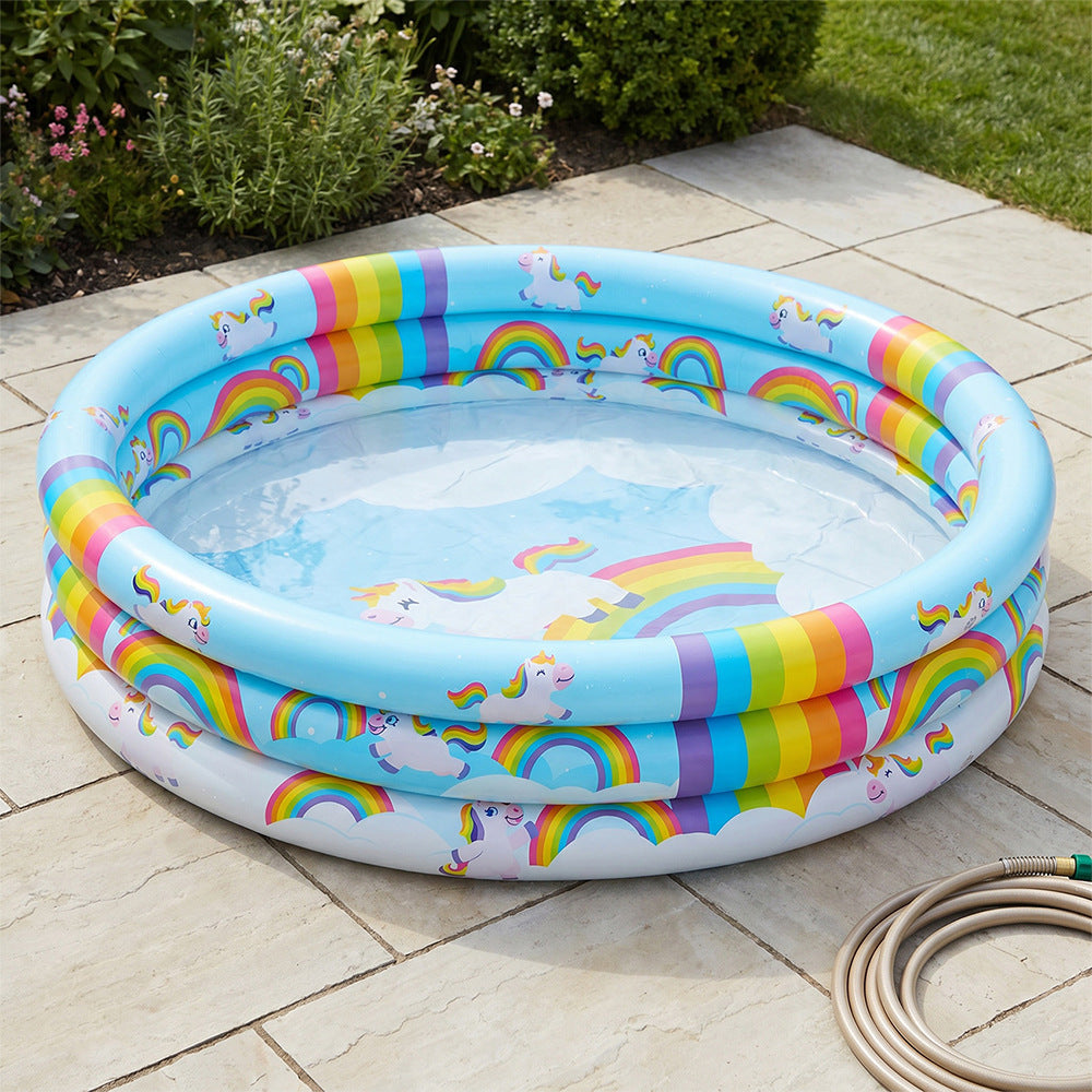 Unisex Inflatable Children's Swimming Pool with Unicorn Design Stornfield