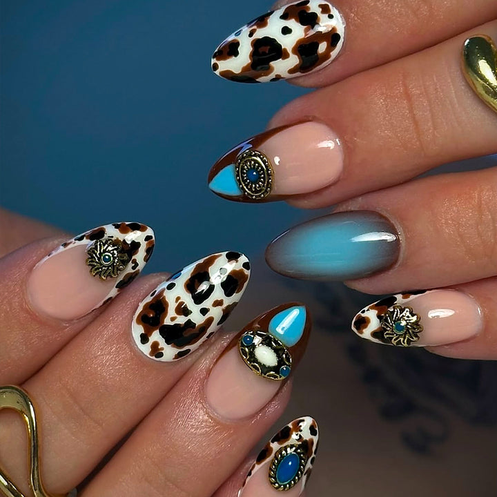 Artful Stiletto Fingernails with Unique Accents Stornfield