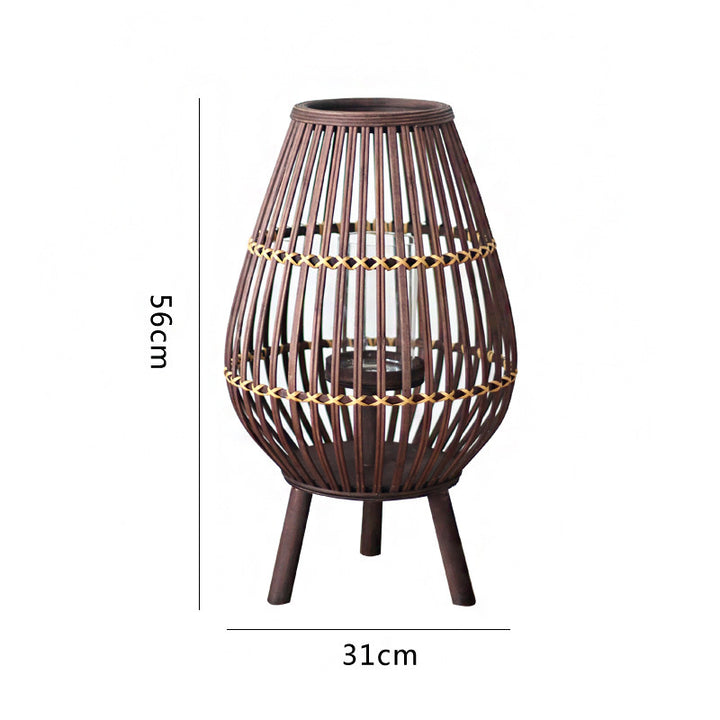 Rustic Rattan Lantern Stornfield