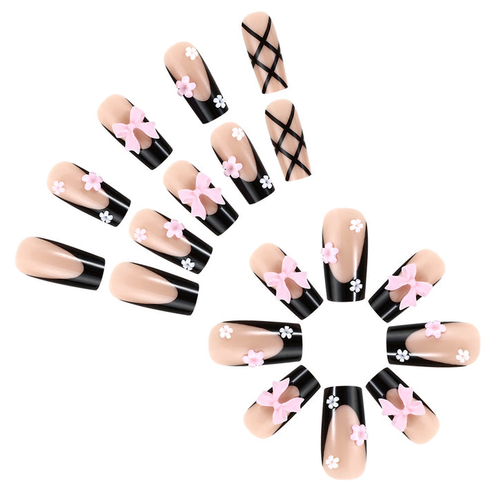 Decorative Floral Press-On Nail Art Set Stornfield