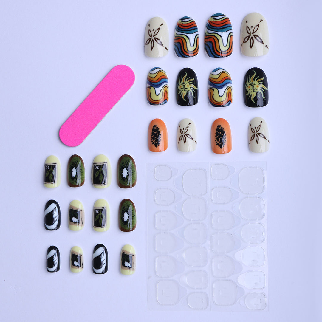 Creative Nail Art with Abstract Design Stornfield