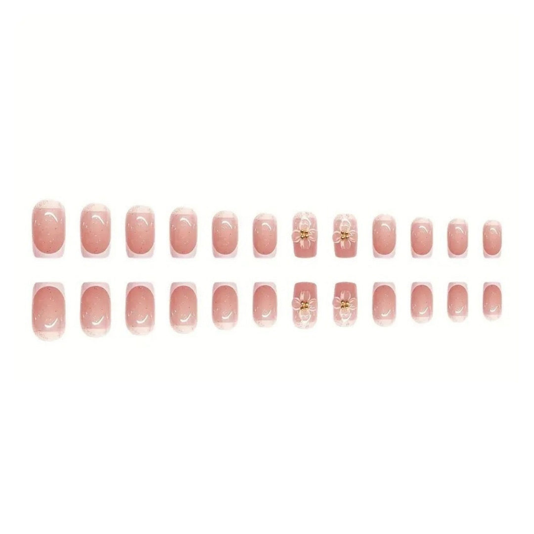 Decorative Long Press-On Nail Set Stornfield
