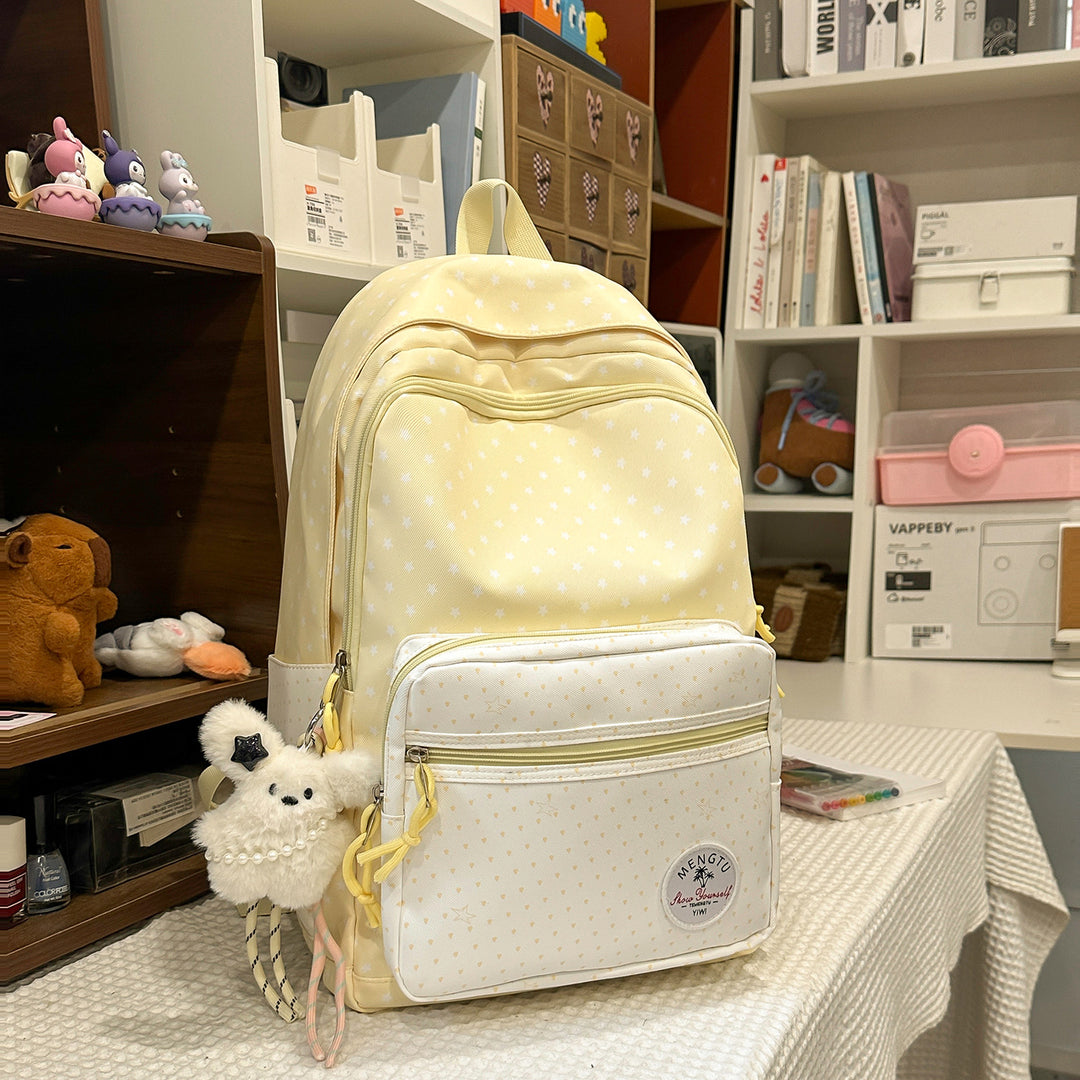 Whimsical Star-Patterned School Backpack Stornfield