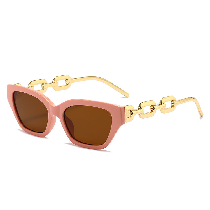 Ladies fashionable Cat-Eye sunglasses with luxurious chain frame Stornfield