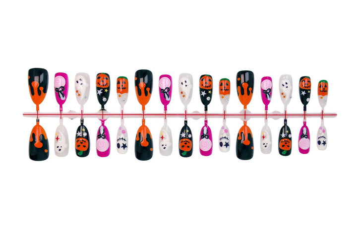 Halloween Artificial Nail Set with Creative Ghost and Pumpkin Designs Stornfield