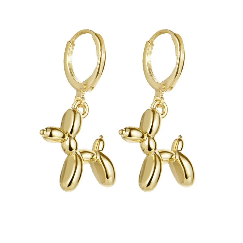 Playful Dog Pet Earrings Made of High-Quality Metal Stornfield