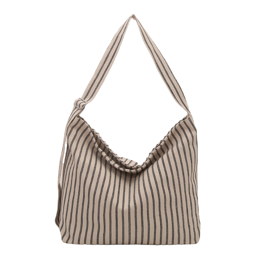 Casual Striped Canvas Tote Bag Stornfield