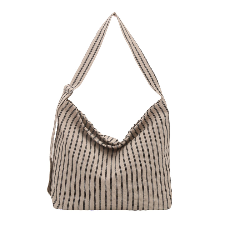 Casual Striped Canvas Tote Bag Stornfield