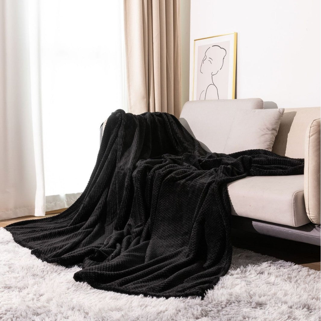 Textured Knit Throw Blanket