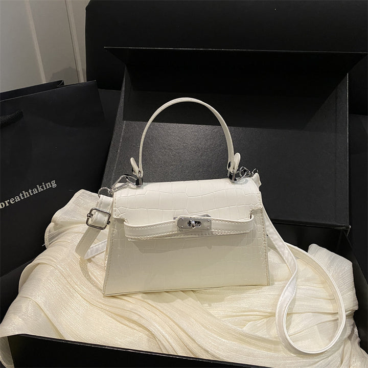 Elegant Crocodile-Embossed Handbag