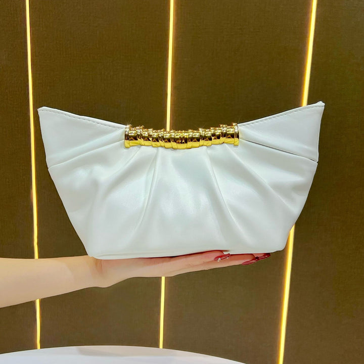 Stylish Pleated Handheld Handbag