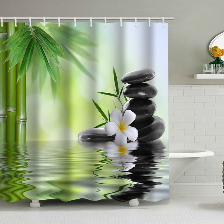 Tranquil Zen Nature Shower Curtain Stornfield