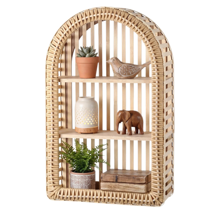 Circular Bamboo Wall Shelf Stornfield