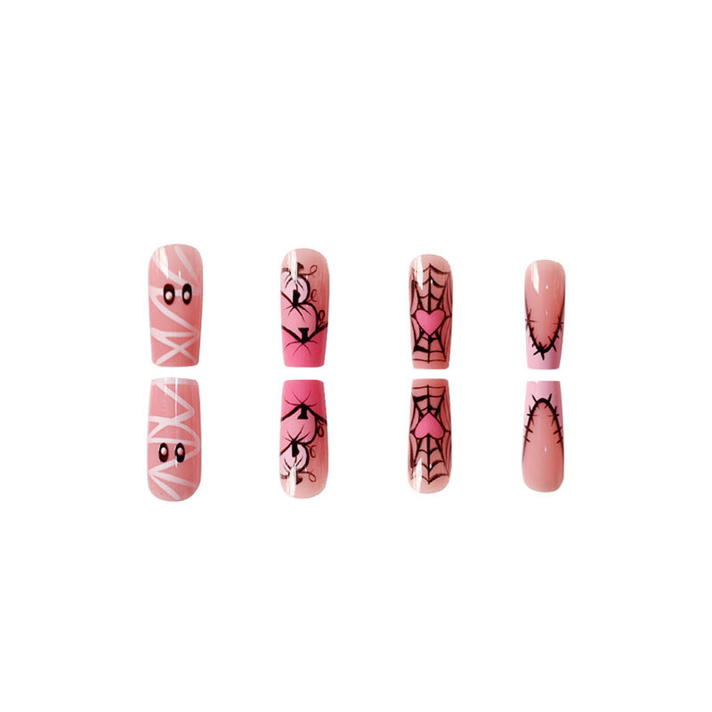 Thematic Halloween-Inspired Press-On Nail Art Extensions Stornfield
