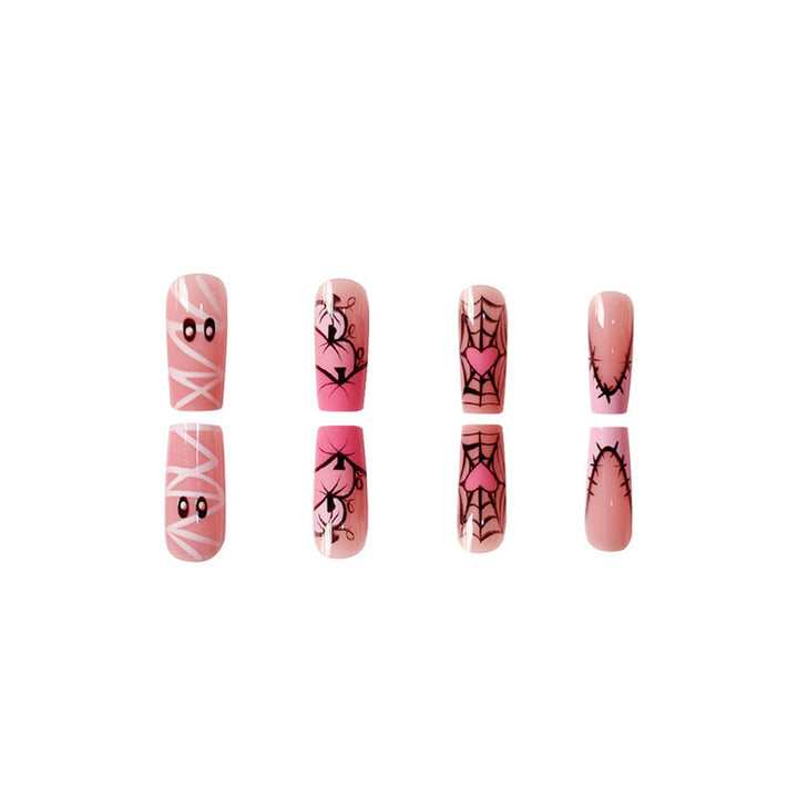 Thematic Halloween-Inspired Press-On Nail Art Extensions Stornfield