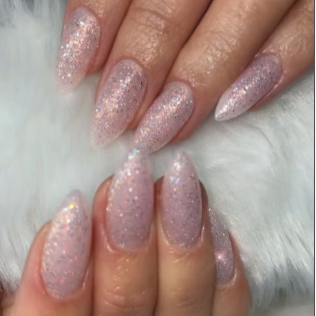Glittery Almond-Shaped Press-On Nails Set Stornfield