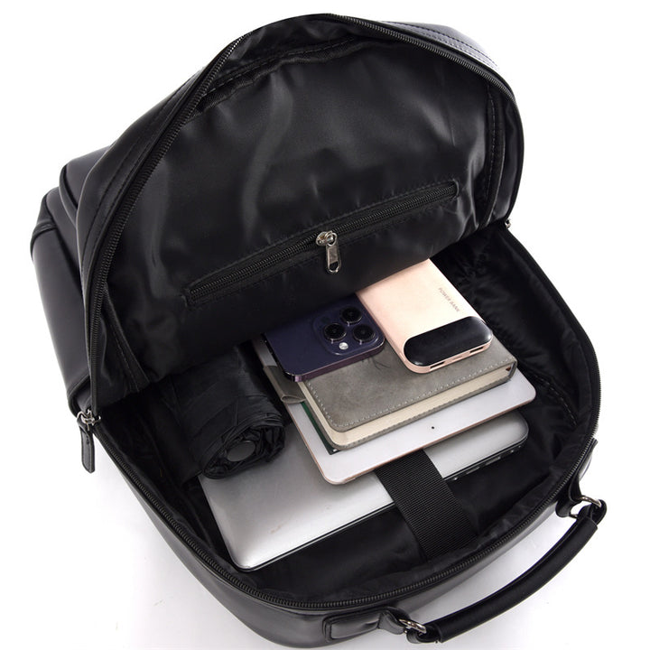 Stylish Multi-Compartment Leather Backpack Stornfield