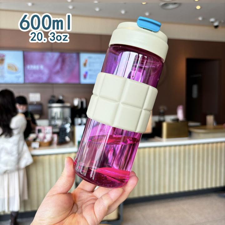 Women's transparent drinking bottle with non-slip silicone coating Stornfield
