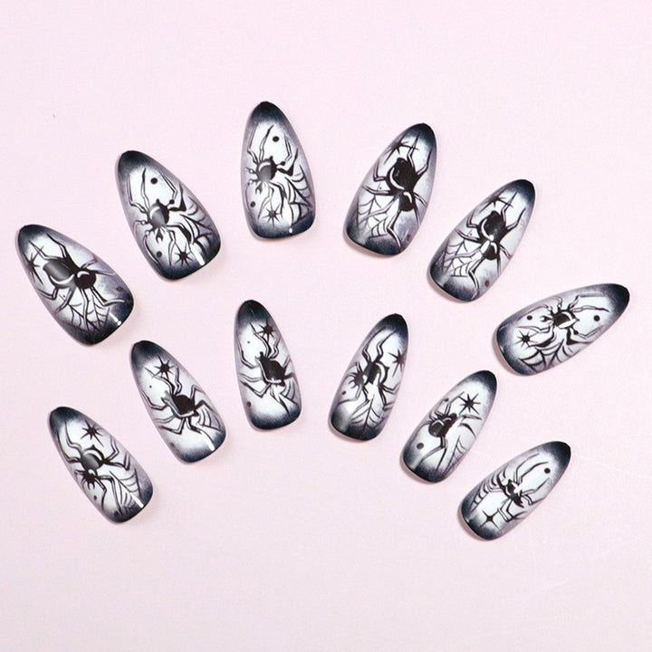 Artistic Halloween-Themed Press-On Nail Art Stornfield
