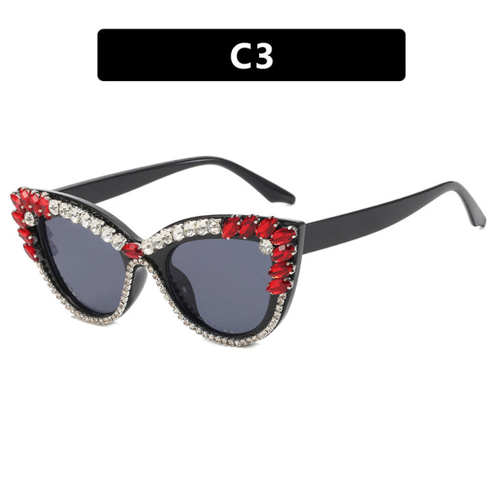 Women's extravagant Cat-Eye sunglasses with sparkling rhinestone embellishment Stornfield