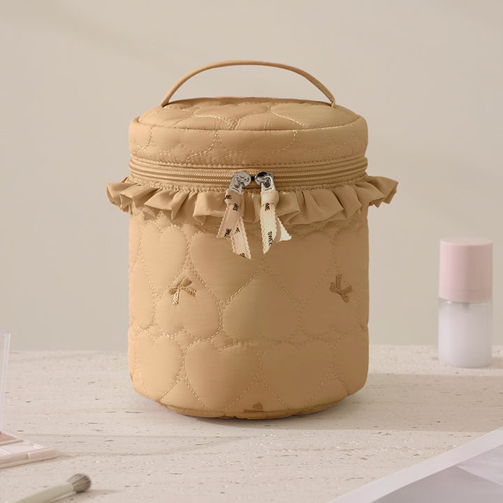 Quilted Makeup Storage Canister Stornfield
