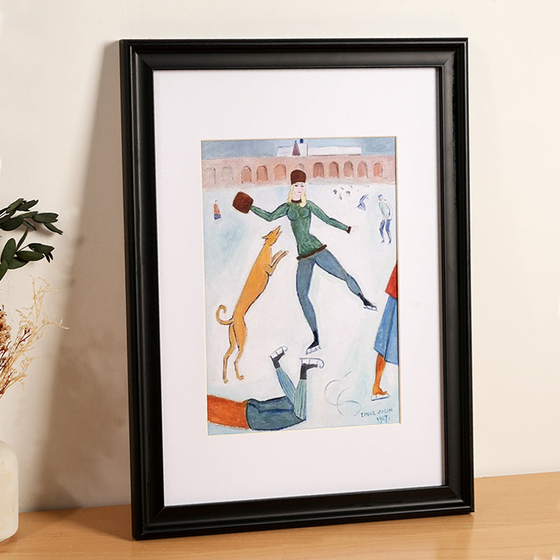 Artistic Framed Ice Skating Print for Home