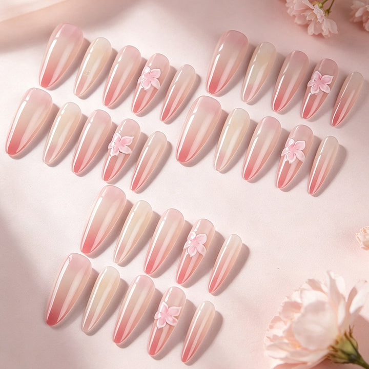 Elegant Floral Press-On Nails Stornfield