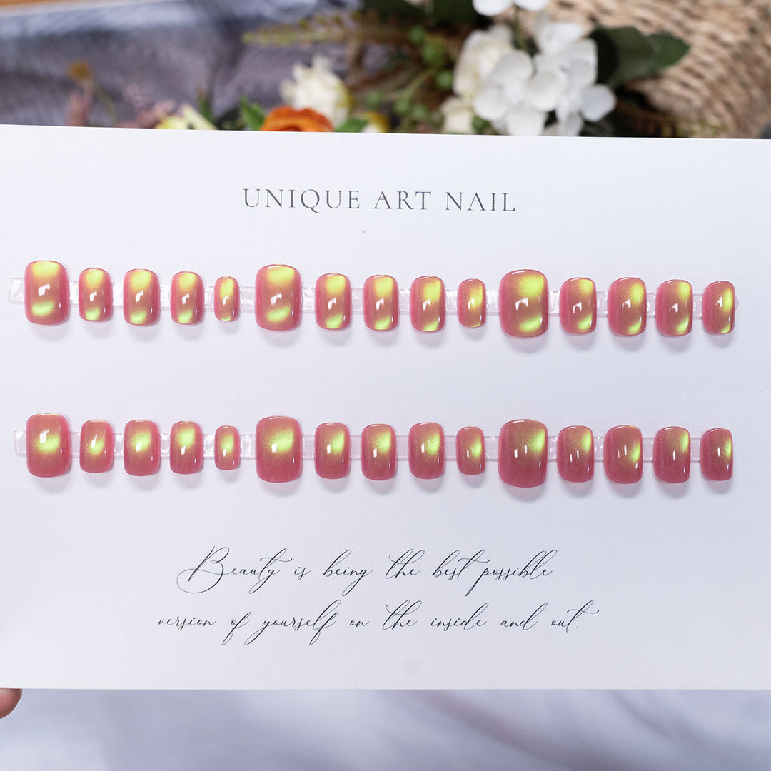 Glossy Decorative Press-On Nail Set