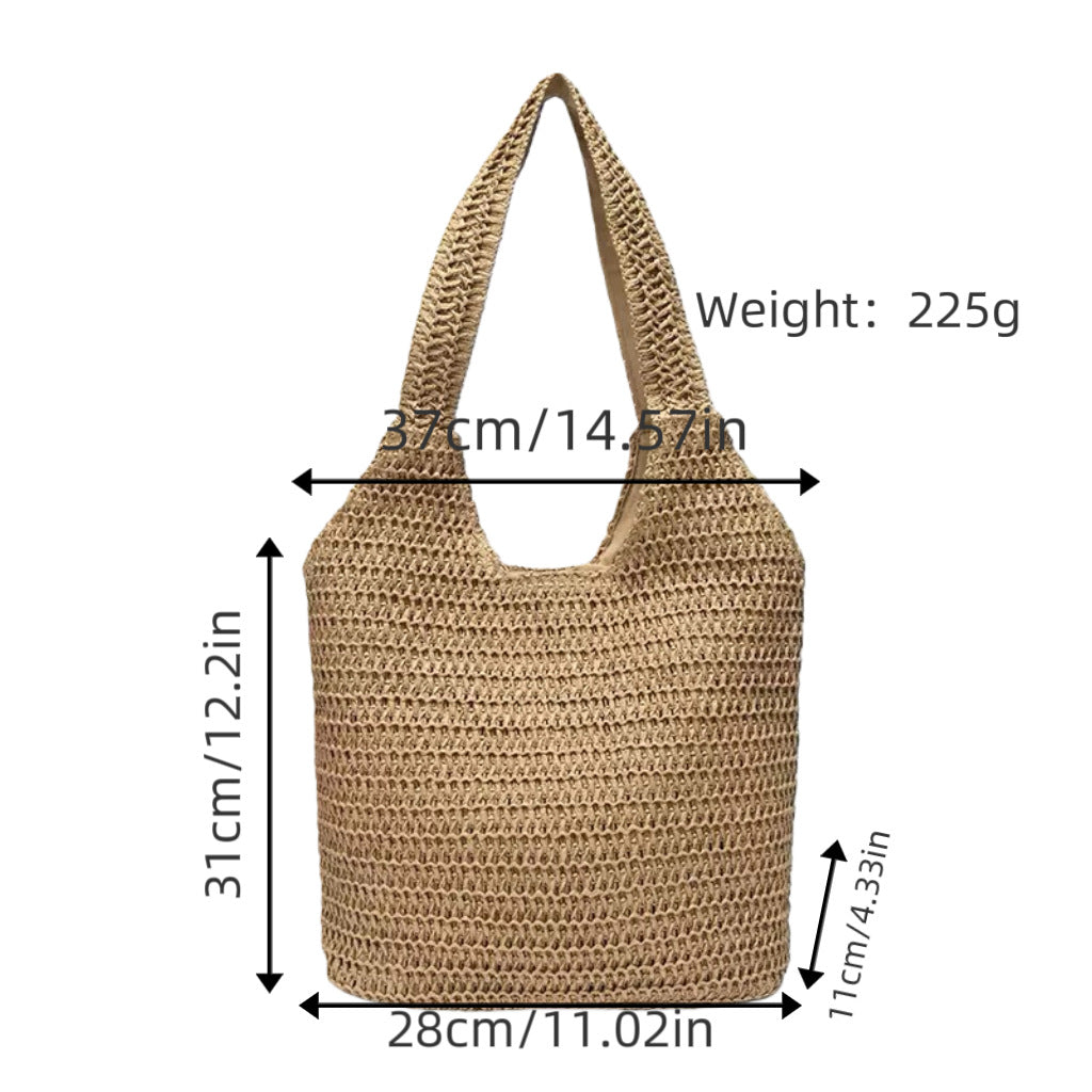 Shoulder bag made of robust woven natural material Stornfield