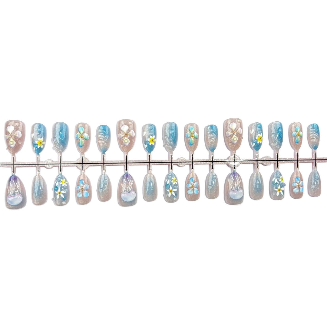 Floral-Inspired Artistic Press-On Nail Set