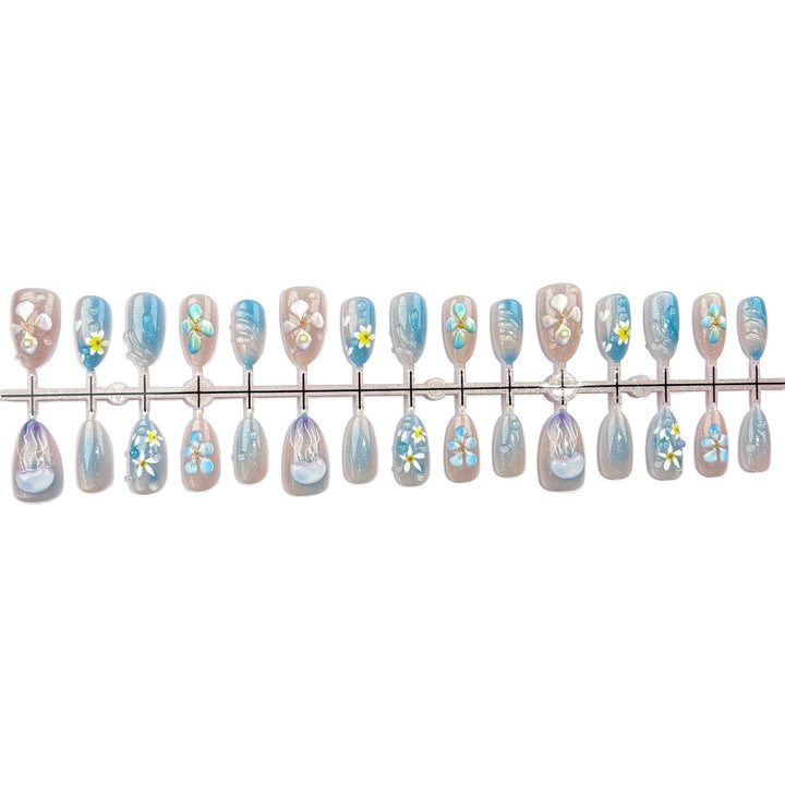 Floral-Inspired Artistic Press-On Nail Set