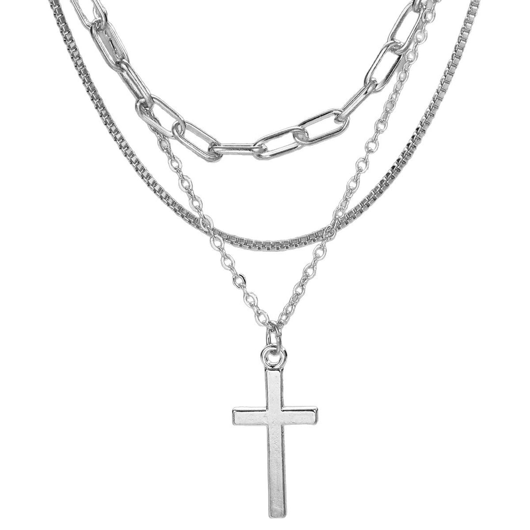 Multi-Layered Cross Pendant Necklace Stornfield