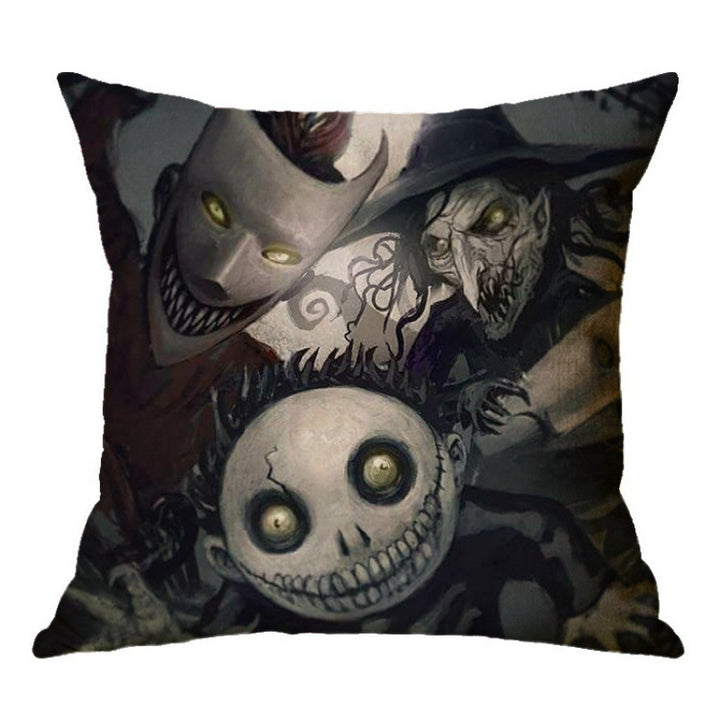 Artistic Halloween-Themed Decorative Throw Pillow
