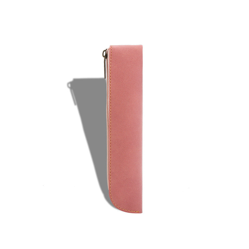 Luxury Leather Zippered Pencil Case