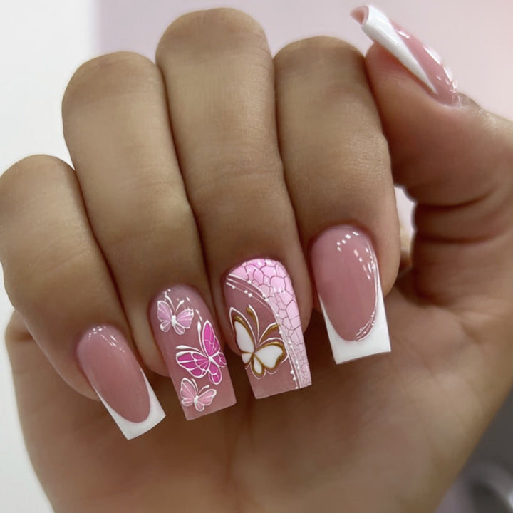 Floral Embellished Acrylic Nail Enhancements Stornfield