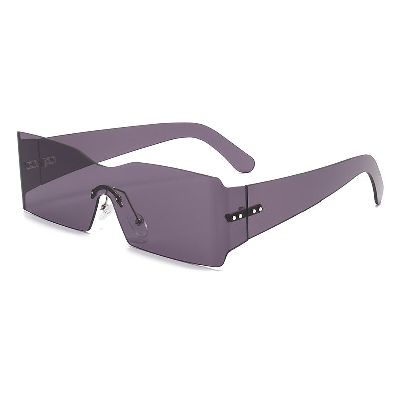 Women's futuristic fashion sunglasses with transparent frame Stornfield