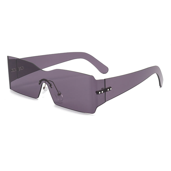 Women's futuristic fashion sunglasses with transparent frame Stornfield
